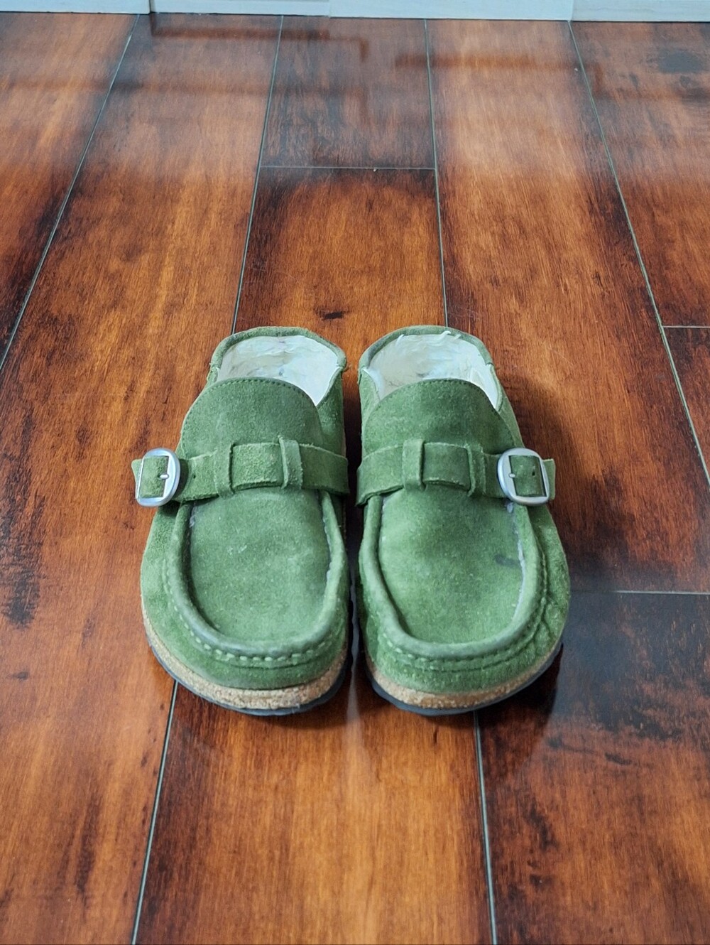 Birkenstock Buckley Suede Clogs Green Tea EU 40 US 9-9.5 Mule Shoes - Picture 2 of 7